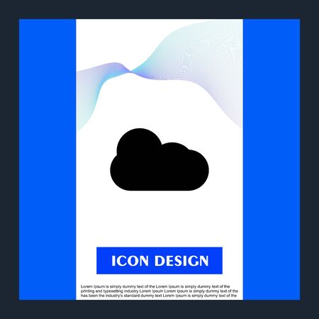 Cloud  icon isolated on abstract backgroundのイラスト素材