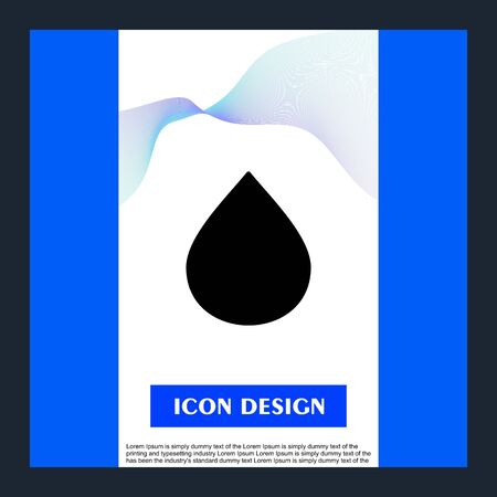 Drop  icon isolated on abstract backgroundのイラスト素材