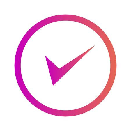 Approve  icon isolated on abstract backgroundのイラスト素材