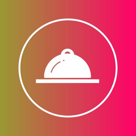 Dish  icon isolated on abstract backgroundのイラスト素材