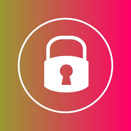 Lock  icon isolated on abstract backgroundのイラスト素材