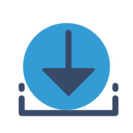 Download  icon isolated on abstract backgroundのイラスト素材