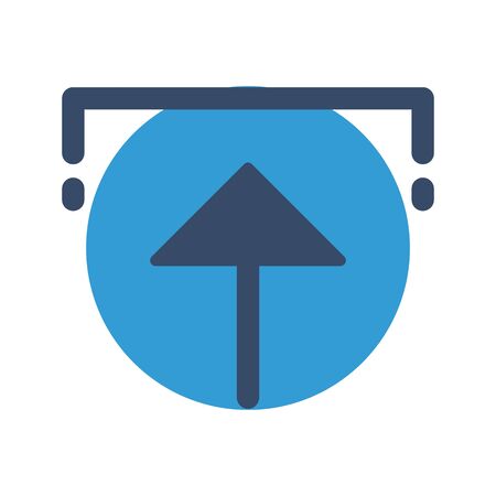 Upload  icon isolated on abstract backgroundのイラスト素材