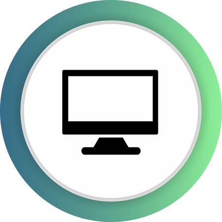 Monitor  icon isolated on abstract backgroundのイラスト素材