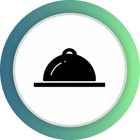 Dish  icon isolated on abstract backgroundのイラスト素材