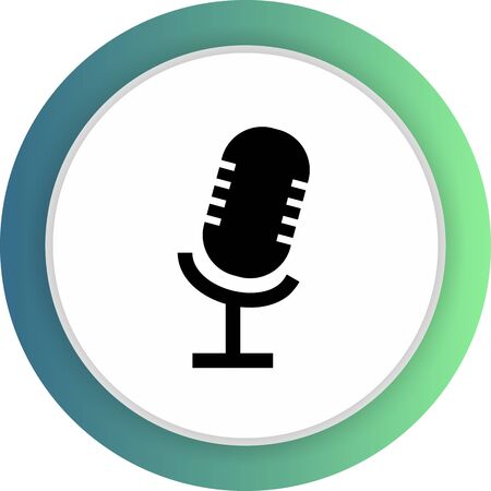 Record  icon isolated on abstract backgroundのイラスト素材