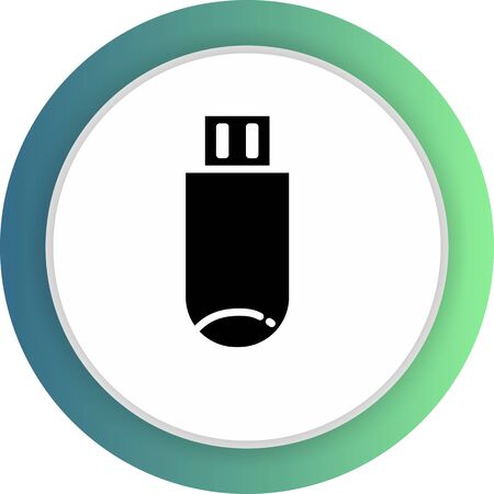Usb  icon isolated on abstract backgroundのイラスト素材