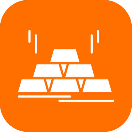 vector brick gold Iconのイラスト素材