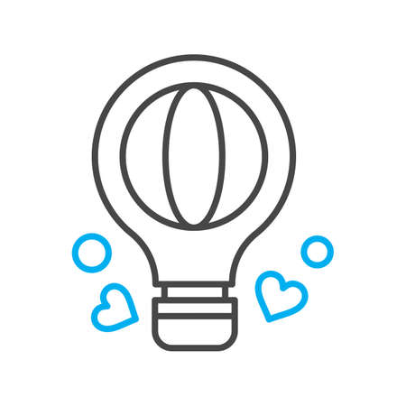 vector hot air balloon Iconのイラスト素材