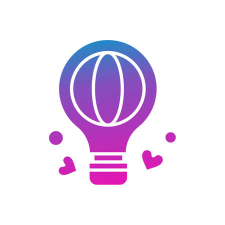 vector hot air balloon Iconのイラスト素材
