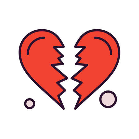 vector heart broken iconのイラスト素材