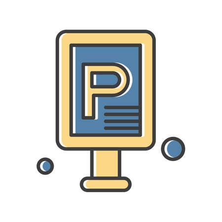vector parking sign Iconのイラスト素材
