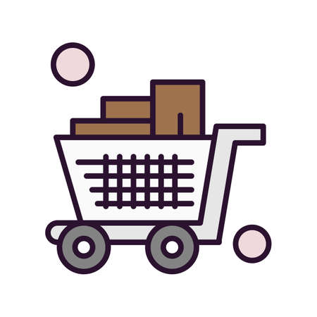 vector trolley Iconのイラスト素材