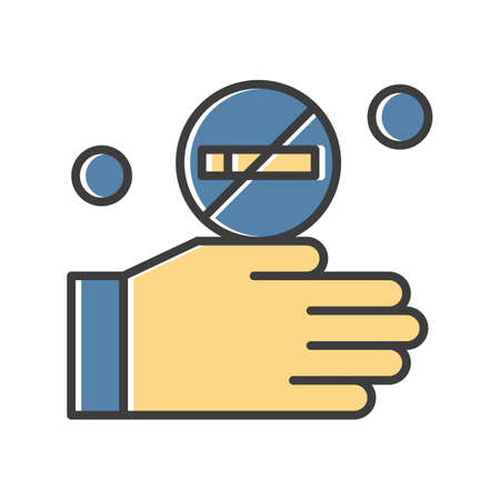 vector no smoking Iconのイラスト素材