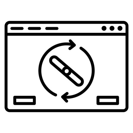 App development icon. Outline app development vector icon for web design isolated on white backgroundのイラスト素材