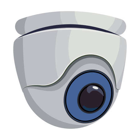 Camera cctv vector icon.Cartoon vector icon isolated on white background camera cctv.のイラスト素材