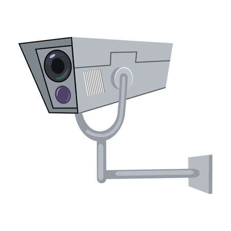 Camera cctv vector icon.Cartoon vector icon isolated on white background camera cctv.のイラスト素材