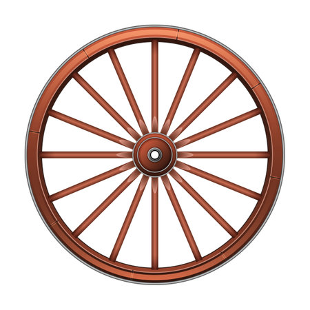 Wild west wheel vector icon.Cartoon vector icon isolated on white background wild west wheel.のイラスト素材