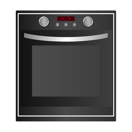 Oven vector icon.Cartoon vector icon isolated on white background oven.のイラスト素材