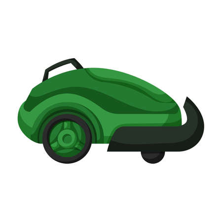 Mower vector icon.Cartoon vector icon isolated on white background mower.のイラスト素材