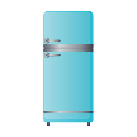 Fridge vector icon.Cartoon vector icon isolated on white background fridge.のイラスト素材