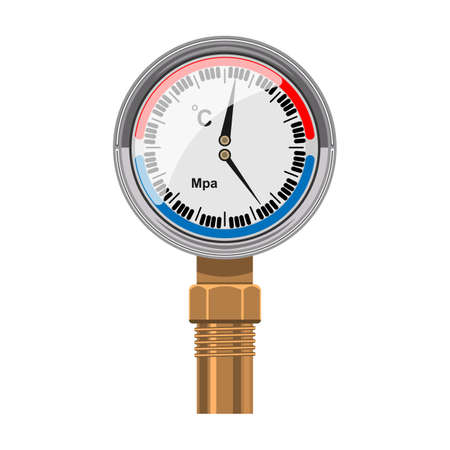 Temperature vector icon.Cartoon vector icon isolated on white background temperature.のイラスト素材
