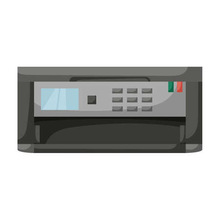 Printer vector icon.Cartoon vector icon isolated on white background printer.のイラスト素材
