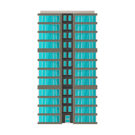 High buildings vector icon.Cartoon vector icon isolated on white background high buildings.のイラスト素材