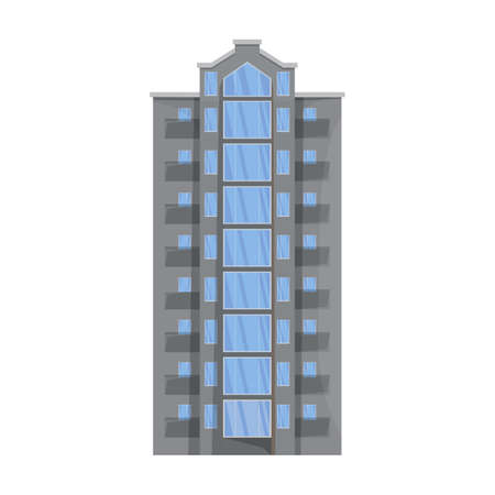 High buildings vector icon.Cartoon vector icon isolated on white background high buildings.のイラスト素材
