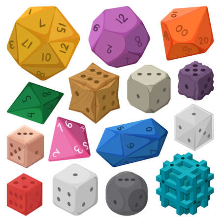 Game craps vector cartoon set icon. Vector illustration dice on white background. Isolated cartoon set icon game craps.のイラスト素材