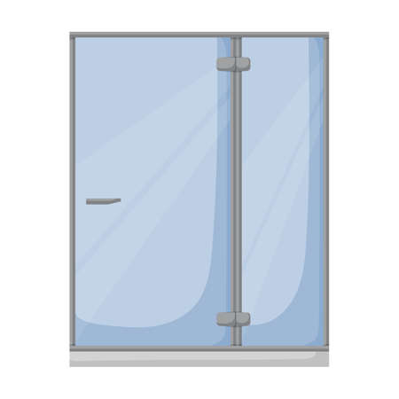 Shower cabin vector icon.Cartoon vector icon isolated on white background shower cabin.のイラスト素材