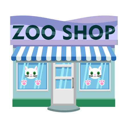 Store vector icon.Cartoon vector icon isolated on white background store.のイラスト素材