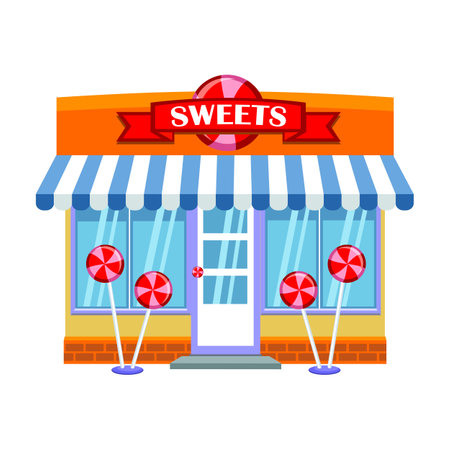 Store vector icon.Cartoon vector icon isolated on white background store.のイラスト素材