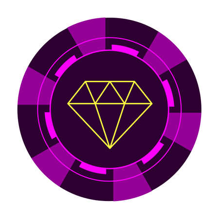 Casino chip vector icon.Cartoon vector icon isolated on white background casino chip.のイラスト素材