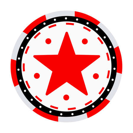 Casino chip vector icon.Cartoon vector icon isolated on white background casino chip.のイラスト素材