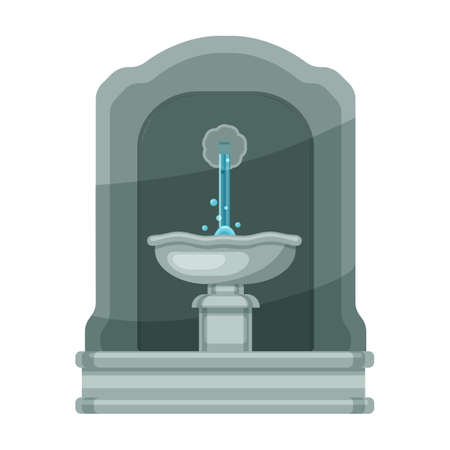Fountain vector icon.Cartoon vector icon isolated on white background fountain.のイラスト素材