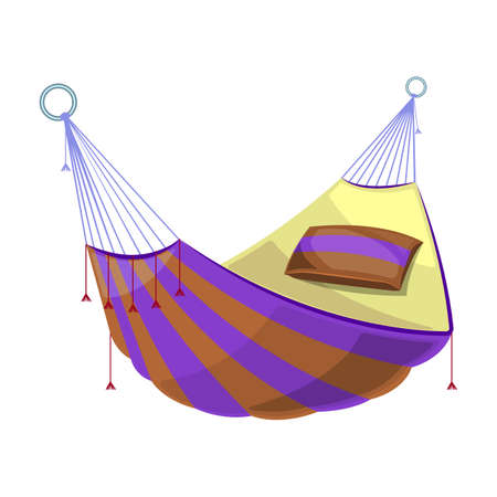 Hammock vector icon.Cartoon vector icon isolated on white background hammock.のイラスト素材