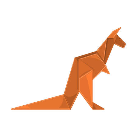 Origami vector icon.Cartoon vector icon isolated on white background origami.のイラスト素材