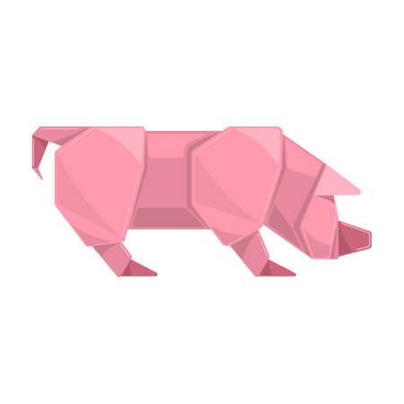 Origami vector icon.Cartoon vector icon isolated on white background origami.のイラスト素材