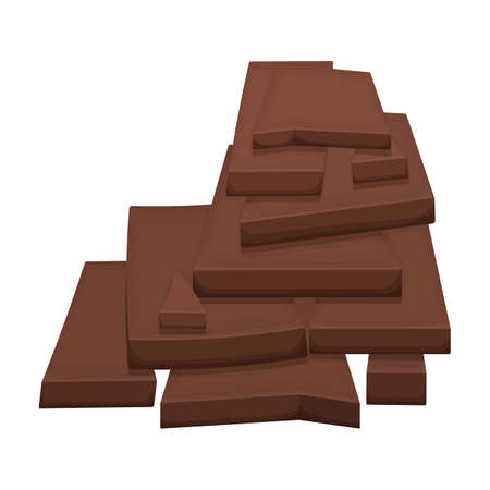 Chocolate vector icon.Cartoon vector icon isolated on white background chocolate.のイラスト素材