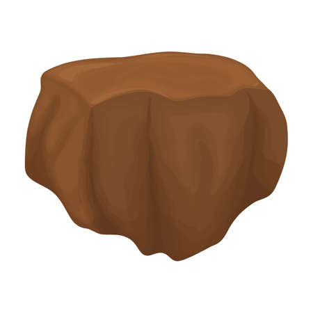 Chocolate vector icon.Cartoon vector icon isolated on white background chocolate.のイラスト素材
