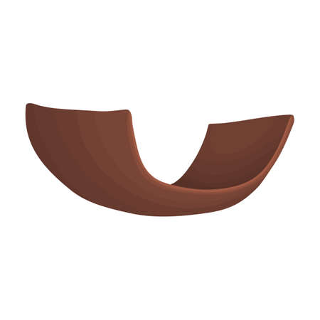 Chocolate vector icon.Cartoon vector icon isolated on white background chocolate.のイラスト素材