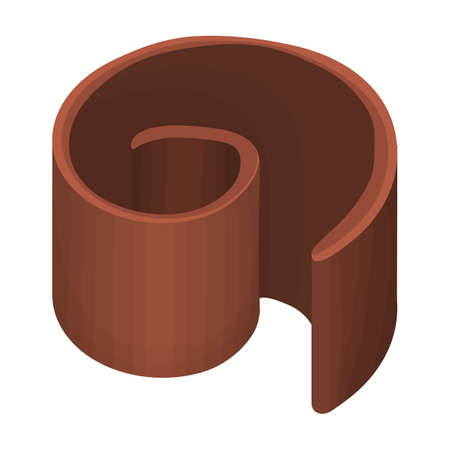 Chocolate vector icon.Cartoon vector icon isolated on white background chocolate.のイラスト素材