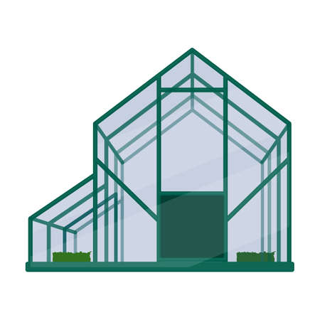 Greenhouse vector icon.Cartoon vector icon isolated on white background greenhouse.のイラスト素材