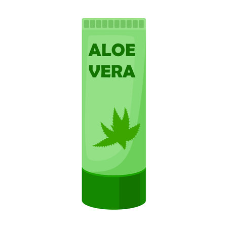 Bottle aloe vera vector icon.Cartoon vector icon isolated on white background bottle aloe vera.のイラスト素材