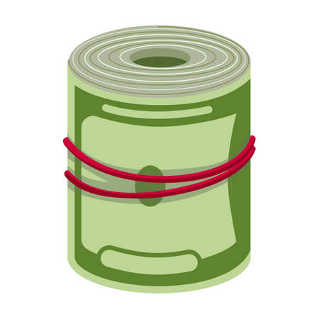 Dollar bundle cartoon vector icon.Cartoon vector illustration banknotes of money. Isolated illustration of bundle dollar icon on white background.のイラスト素材