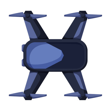 Drone cartoon vector icon.Cartoon vector illustration quadcopter. Isolated illustration of drone icon on white background.のイラスト素材
