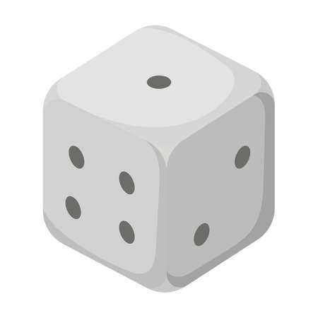 Game dice vector icon.Cartoon vector icon isolated on white background game dice.のイラスト素材