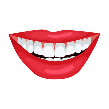 Female lip vector icon.Cartoon vector icon isolated on white background female lip.のイラスト素材