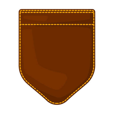 Pocket vector icon.Cartoon vector icon isolated on white background pocket.のイラスト素材